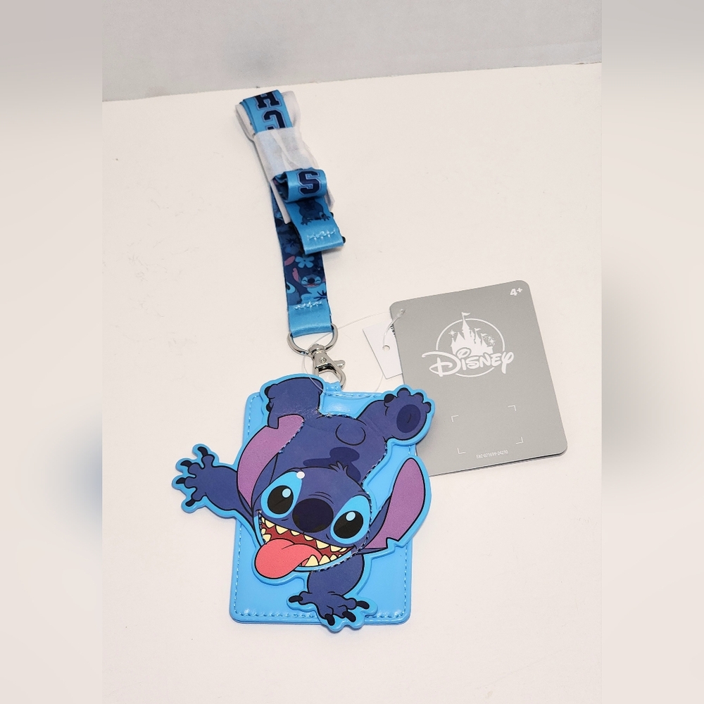 Disney Parks STITCH Lanyard with ID Holder - NWT